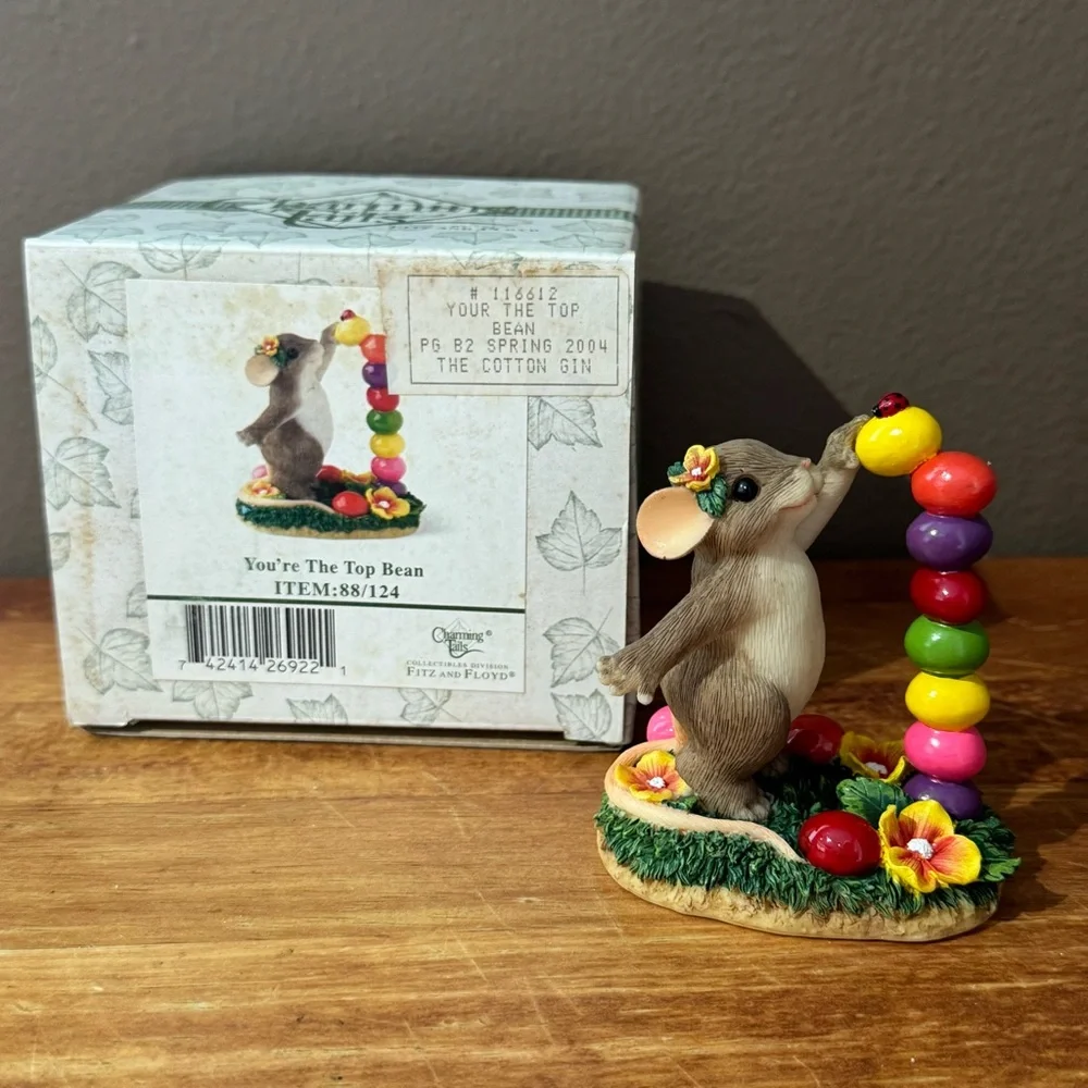 Charming Tails “You’re The Top Bean” Item #88/124 Fitz and Floyd 💛🧡💜❤️💚